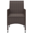 vidaXL Garden Dining Set in Brown/Cream White