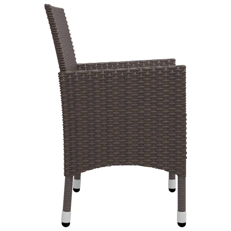 vidaXL Garden Dining Set in Brown/Cream White