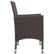 vidaXL Garden Dining Set in Brown/Cream White