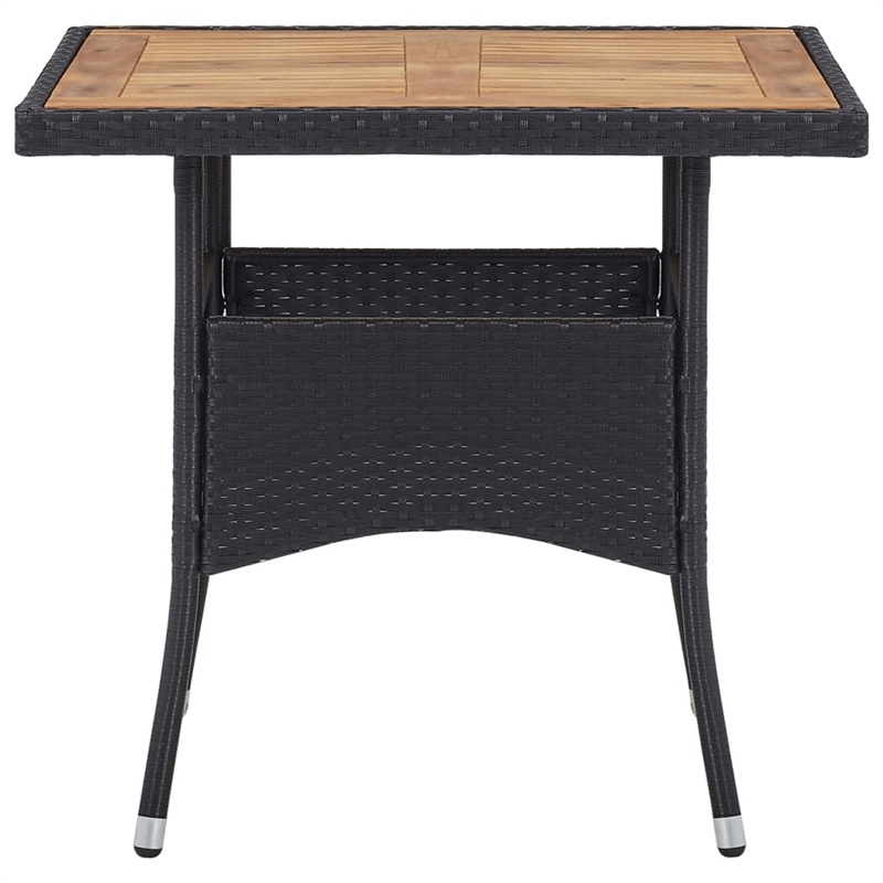 vidaXL Garden Dining Set in Black/Cream White