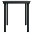 vidaXL Powder-Coated Steel Garden Dining Set in Black