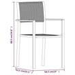 vidaXL Powder-Coated Steel Garden Dining Set in Black