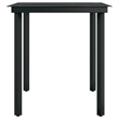 vidaXL Powder-Coated Steel Garden Dining Set in Black