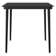 vidaXL 5PC Powder-Coated Steel Garden Dining Set in Black