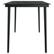 vidaXL Powder-Coated Steel Garden Dining Set in Black