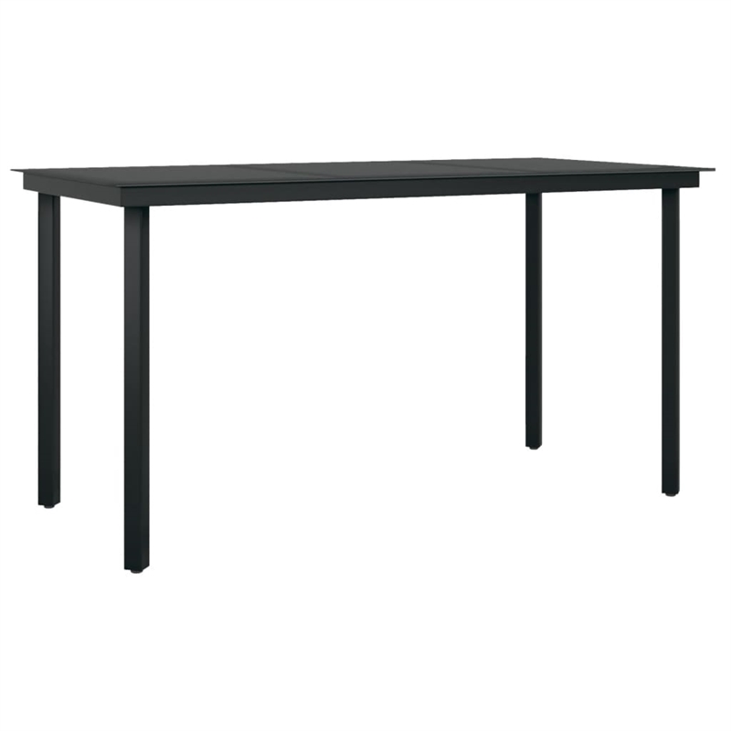 vidaXL Garden Dining Set in Gray and Black