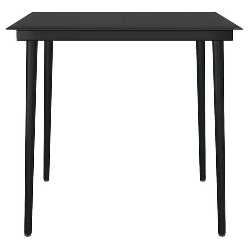 vidaXL Garden Dining Set in Brown and Black