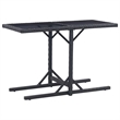 vidaXL Garden Dining Set in Black/Cream White Cushion
