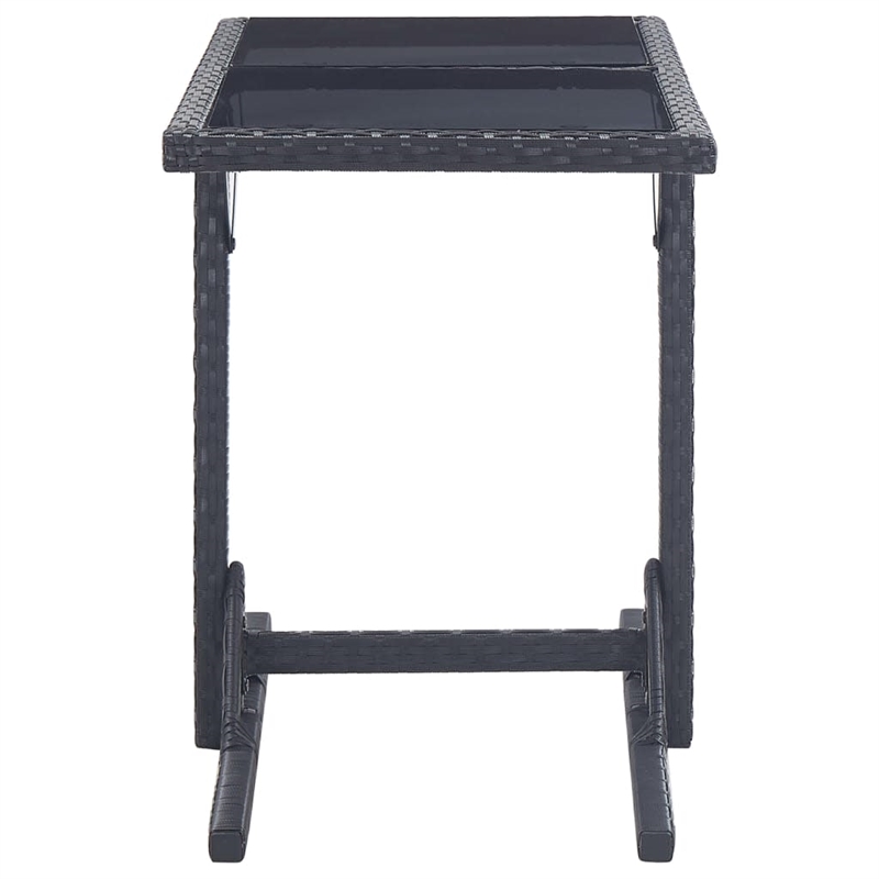 vidaXL Garden Dining Set in Black/Cream White Cushion
