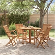 vidaXL Smooth-Sanded Teak Hardwood Outdoor Dining Set Natural/Brown