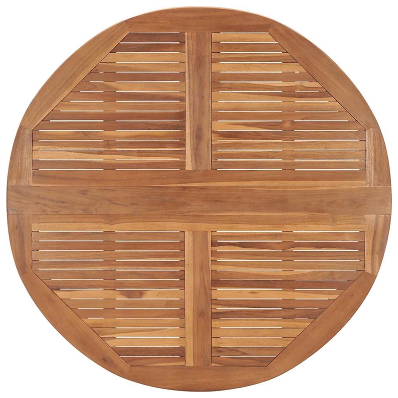 vidaXL Smooth-Sanded Teak Hardwood Outdoor Dining Set Natural/Brown
