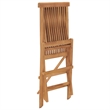 vidaXL Solid Teak Wood Compact Foldable Outdoor Dining Set in Brown