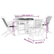 vidaXL Sanded Teak Hardwood Medium Outdoor Dining Set Natural/Brown