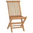 vidaXL Solid Teak Wood Medium Foldable Outdoor Dining Set Natural/Brown