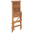 vidaXL Solid Teak Wood Medium Foldable Outdoor Dining Set Natural/Brown