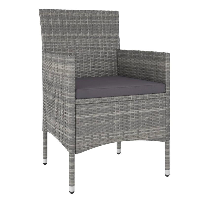 vidaXL Garden Dining Set in Gray/Dark Gray