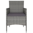 vidaXL Garden Dining Set in Gray/Dark Gray