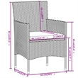 vidaXL Garden Dining Set in Gray/Dark Gray