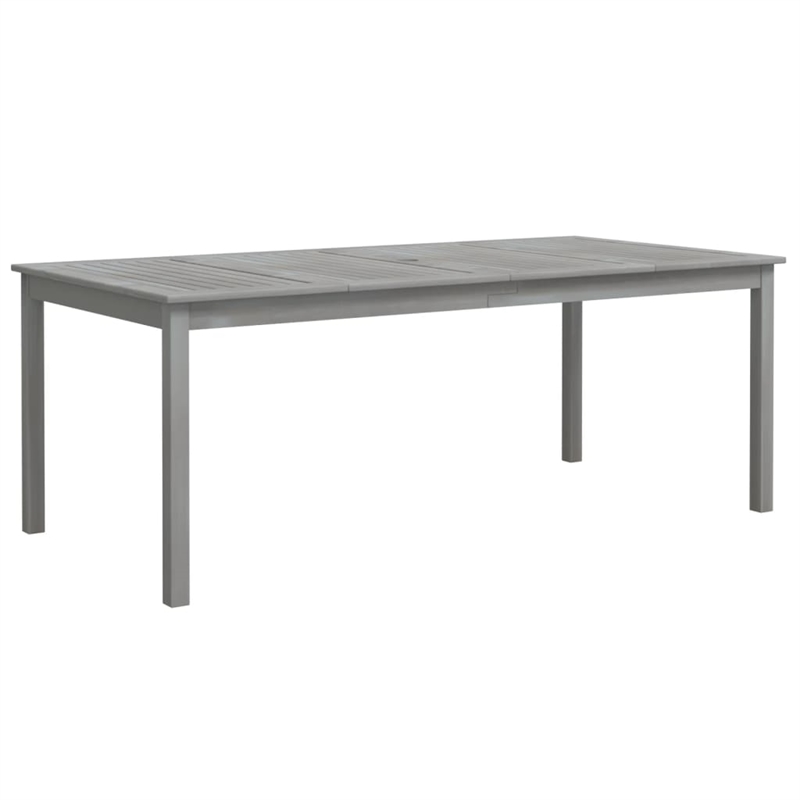 vidaXL Solid Acacia Wood Garden Dining Set in Gray