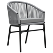 vidaXL Powder-Coated Steel 7 Piece Set Durable Garden Dining Set in Black