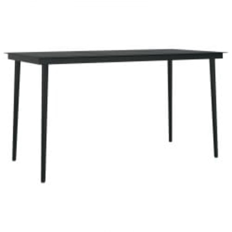 vidaXL Garden Dining Set in Gray and Black