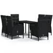 vidaXL Garden Dining Set in Black