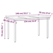 vidaXL PE Rattan Large Ergonomic Garden Dining Set in Gray and Black