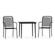 vidaXL Steel Medium Durable Garden Dining Set in Black