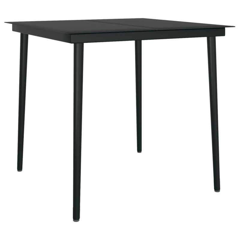 vidaXL Garden Dining Set in Black/Brown/Cream White