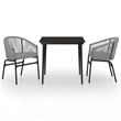 vidaXL Garden Dining Set in Anthracite/Black/Gray