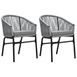 vidaXL Garden Dining Set in Anthracite/Black/Gray