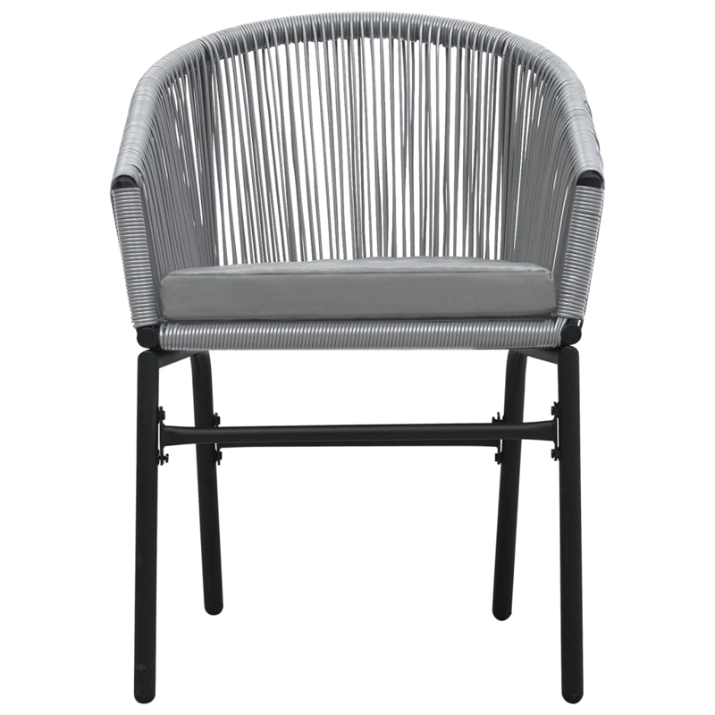 vidaXL Powder-Coated Steel Garden Dining Set in Black