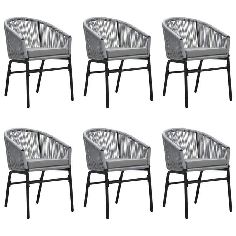 vidaXL Powder-Coated Steel Garden Dining Set in Black