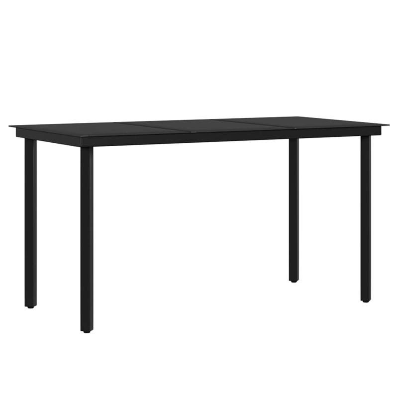 vidaXL Garden Dining Set in Gray and Black