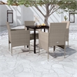 vidaXL Garden Dining Set in Beige and Black