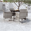 vidaXL Garden Dining Set in Gray and Black