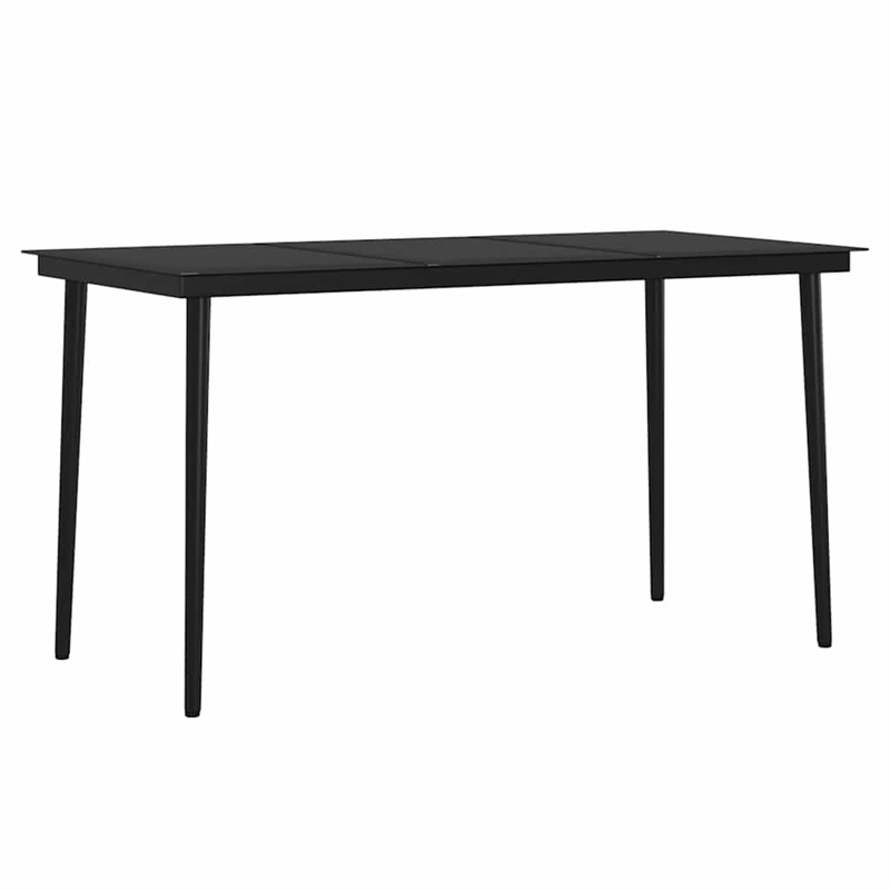 vidaXL Garden Dining Set in Gray and Black