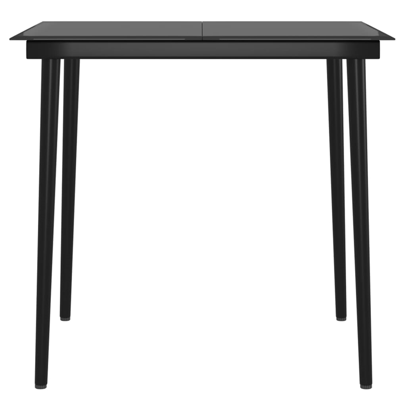 vidaXL Garden Dining Set in Brown and Black