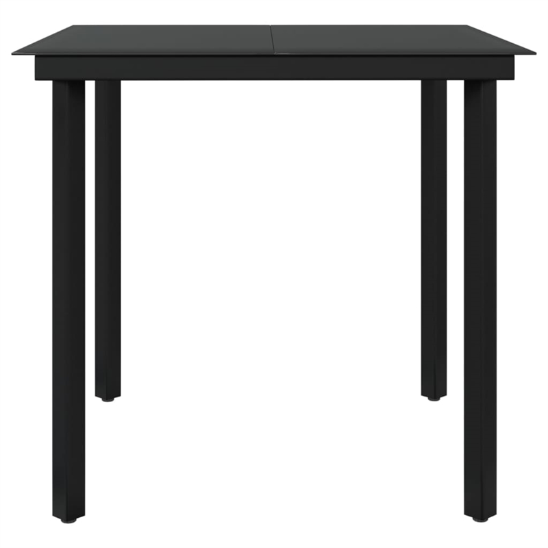 vidaXL Garden Dining Set in Gray and Black
