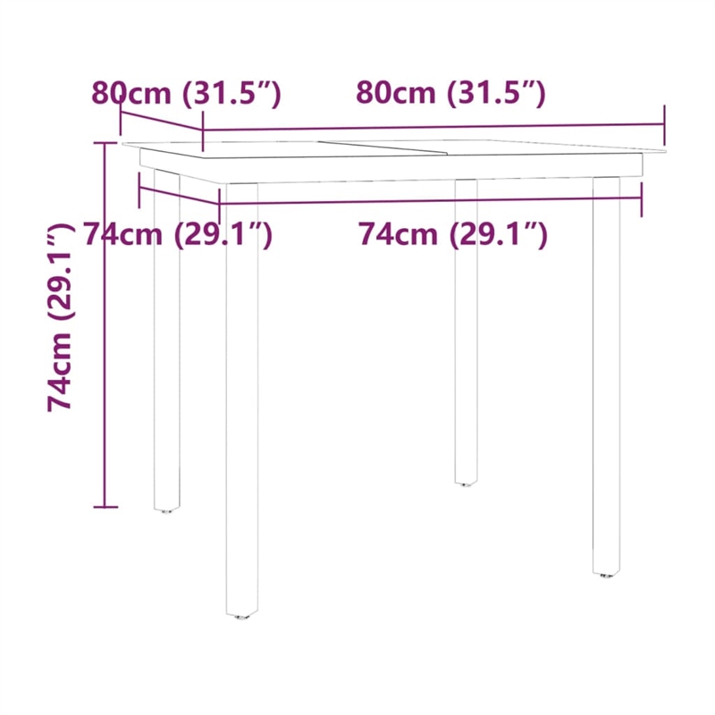 vidaXL Garden Dining Set in Gray and Black