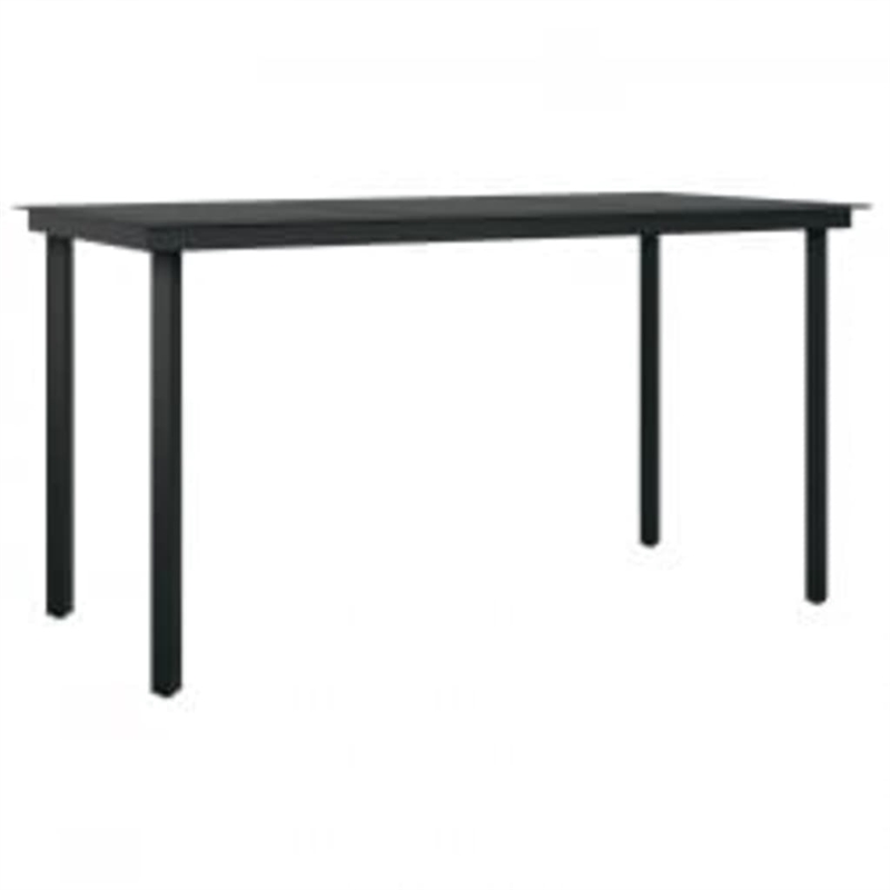 vidaXL Garden Dining Set in Gray and Black
