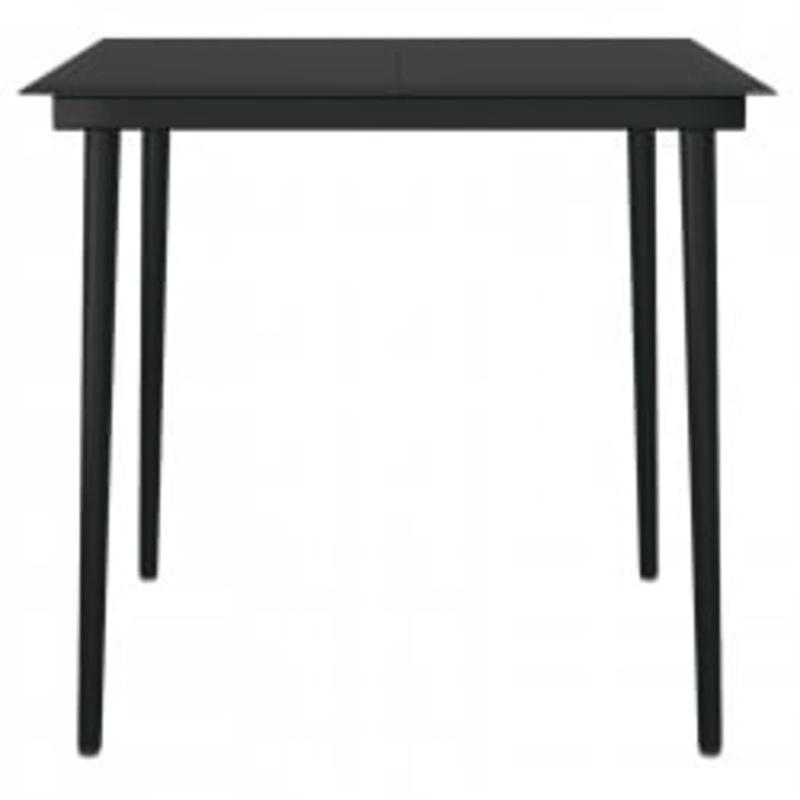 vidaXL Garden Dining Set in Gray and Black