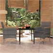 vidaXL Garden Dining Set in Gray and Black