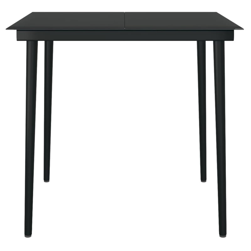 vidaXL Garden Dining Set in Gray and Black