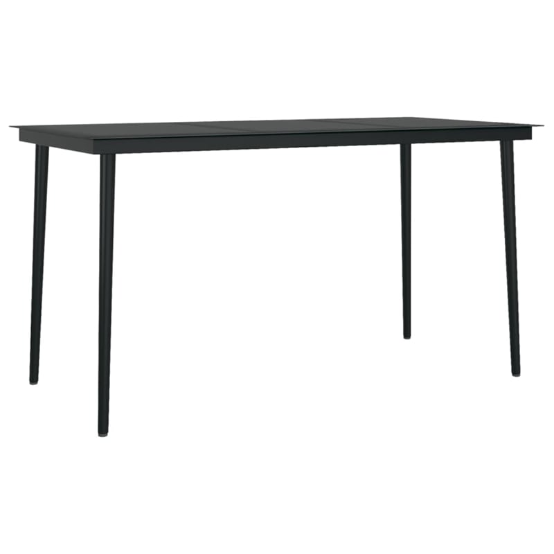 vidaXL Garden Dining Set in Gray and Black