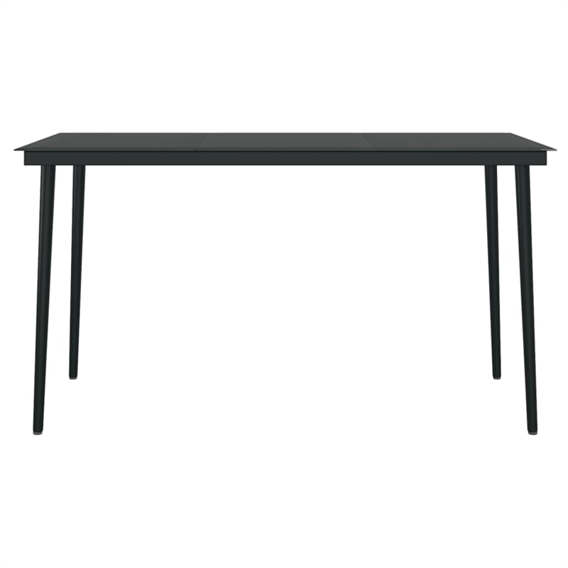 vidaXL Garden Dining Set in Gray and Black