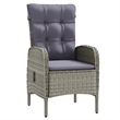 vidaXL Garden Dining Set in Gray and Black
