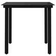 vidaXL PE Rattan Small Durable Garden Dining Set in Brown and Black