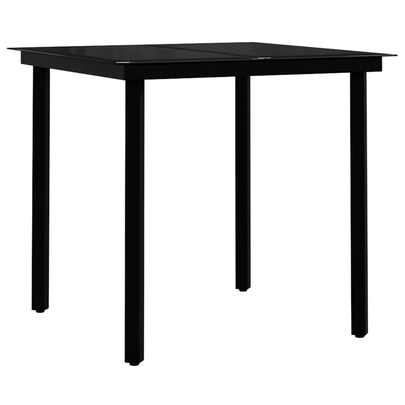vidaXL Garden Dining Set in Brown and Black