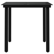 vidaXL Garden Dining Set in Gray and Black